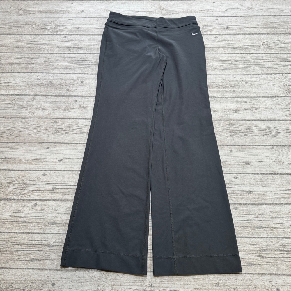 Nike Pants Womens Medium Black Dri-FIT Wide Leg Baggy Yoga Athletic Training Gym